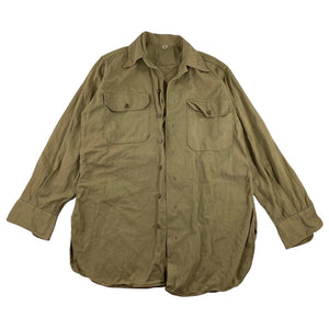 50s Military khaki shirt. medium