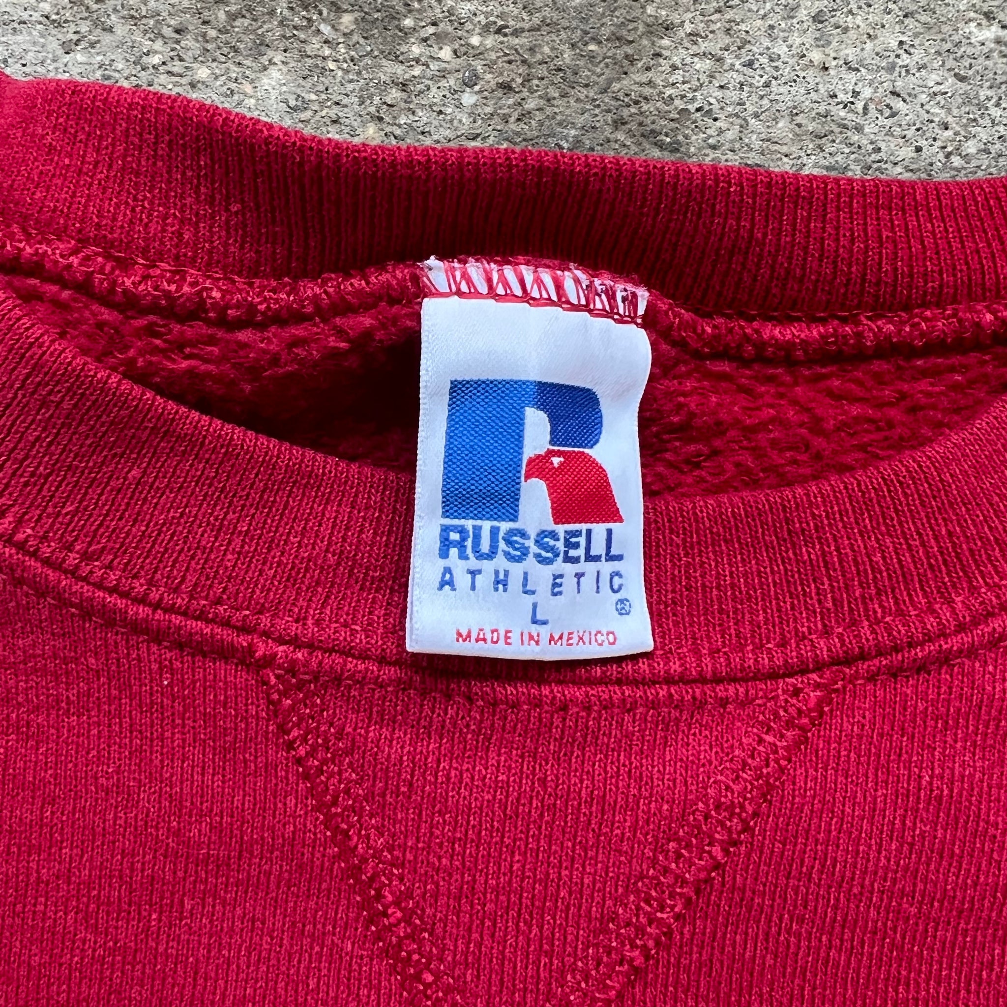 90s/Y2K Russell Red Sweatshirt Large