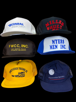 6 pack trucker hats.