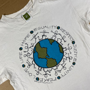 90s Justice. equality. unity. peace. earth tee. XL