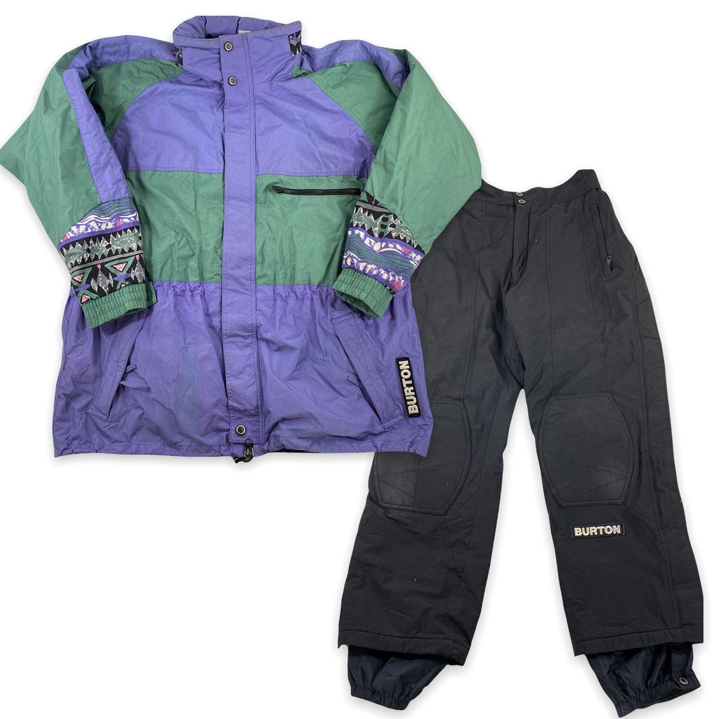 90s Burton outerwear set. Padded knees and butt. M/L fit