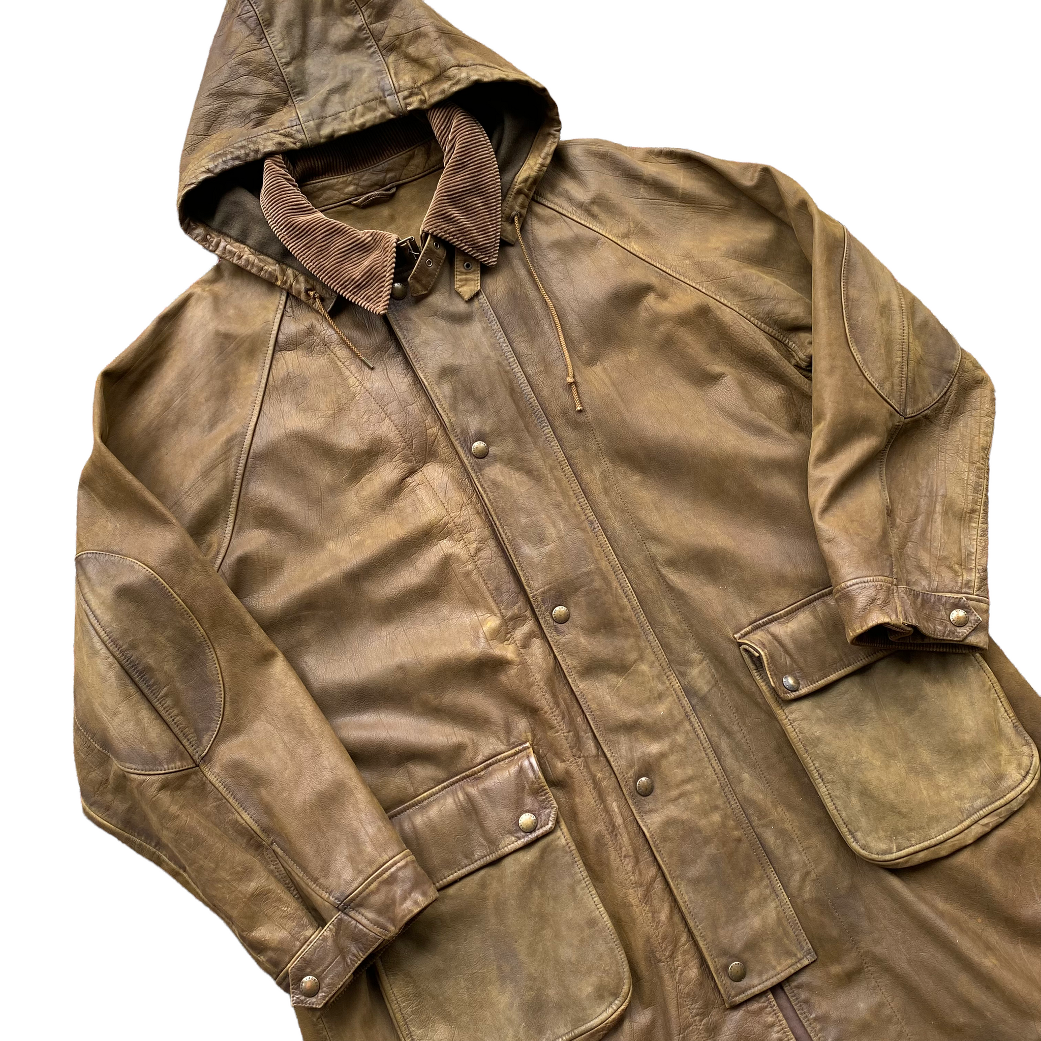 Polo ralph lauren leather trench coat XXL