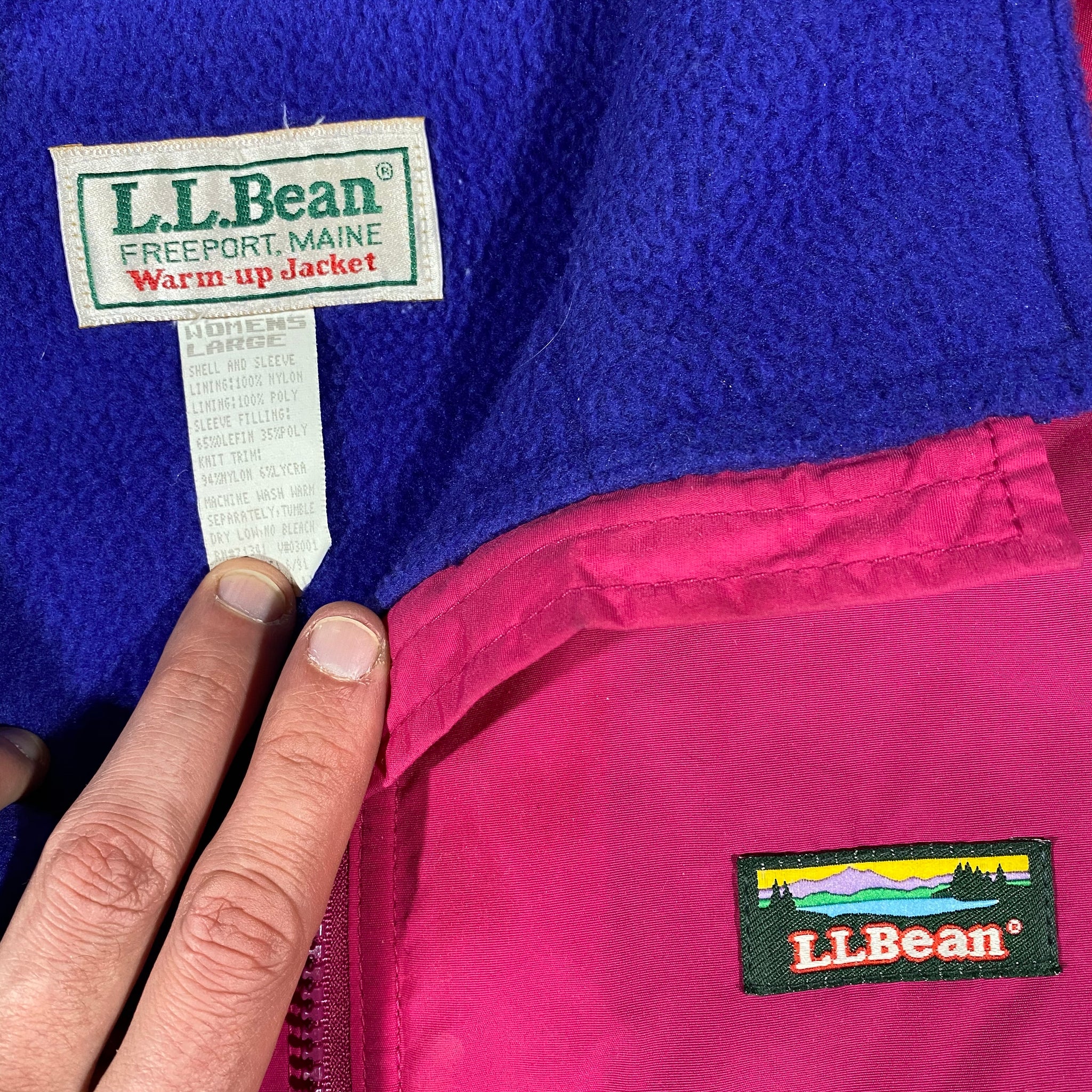 LL Bean warmup jacket. Made in usa🇺🇸 M/L – Vintage Sponsor