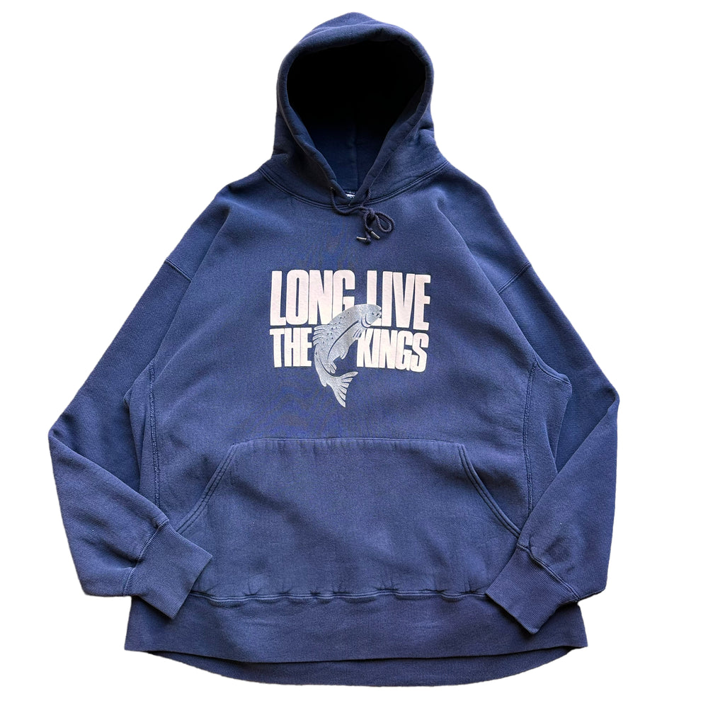 90s Long live king salmon hooded sweatshirt. XL