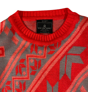 80s Demetre wool blend sweater. neon orange medium