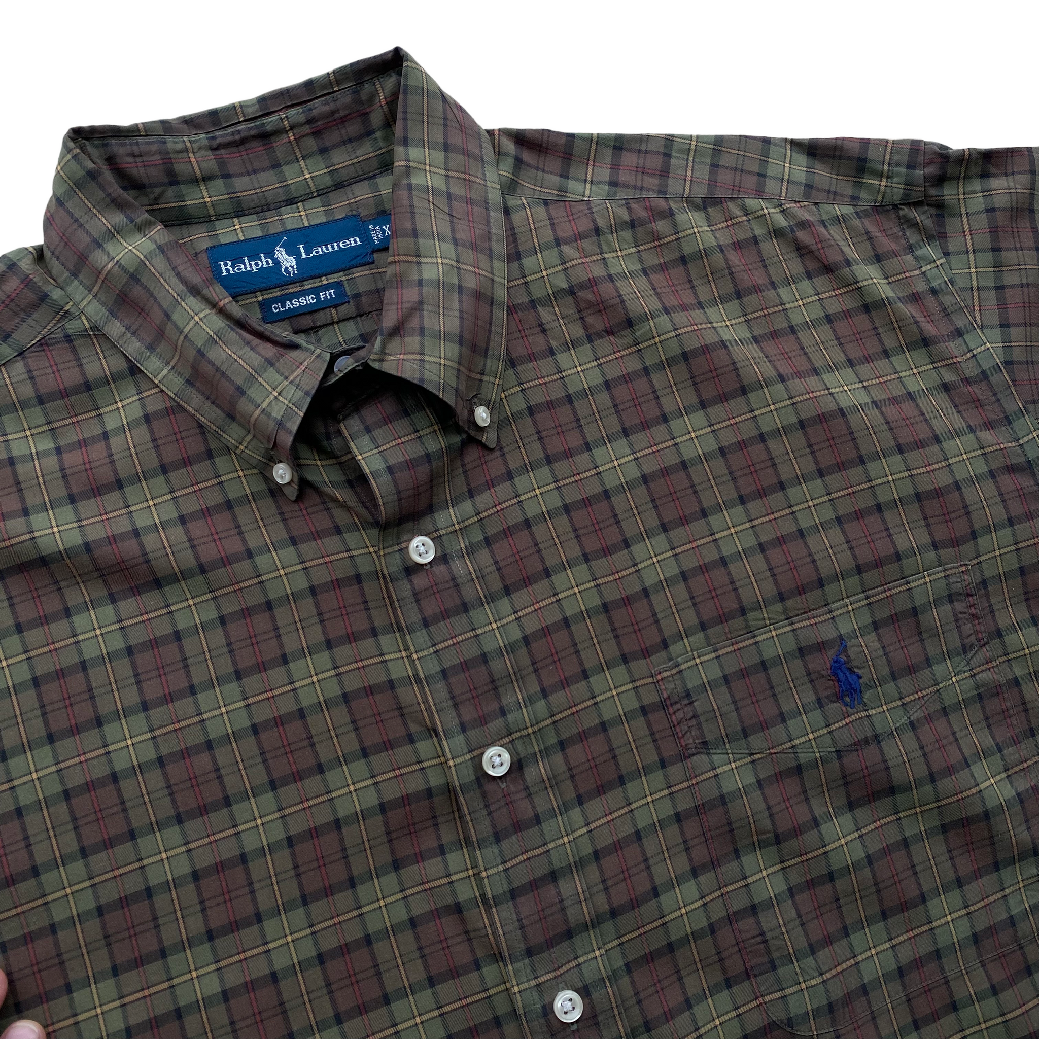 Polo ralph lauren button down plaid shirt XL