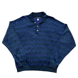Purple speckled cotton sweater   M/L