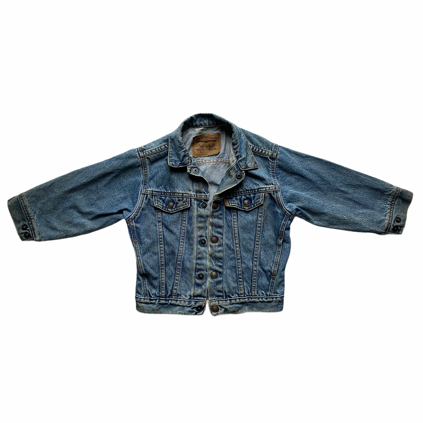 80s Levi’s orange tab denim jacket  kids sz5