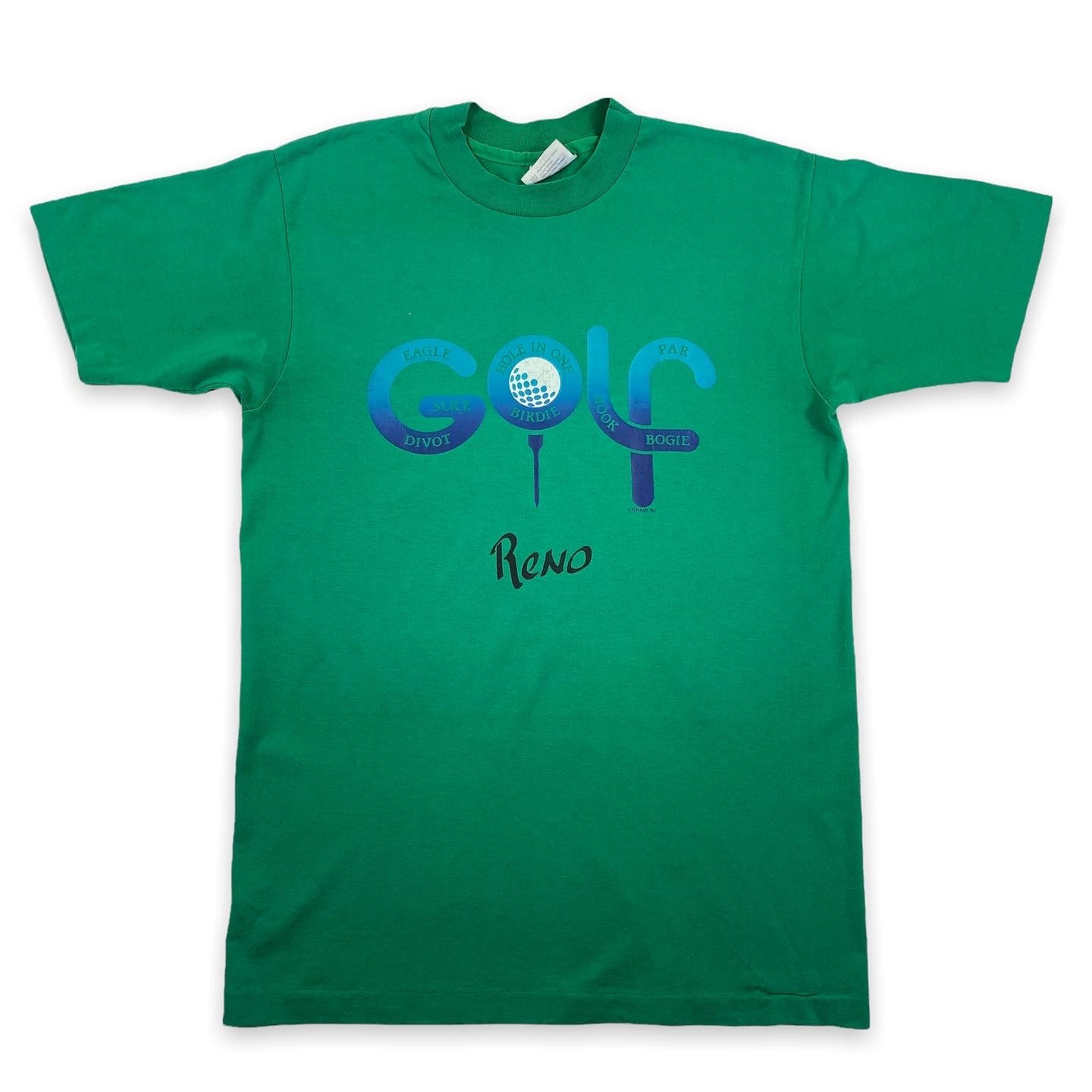 80s reno golf tee. medium