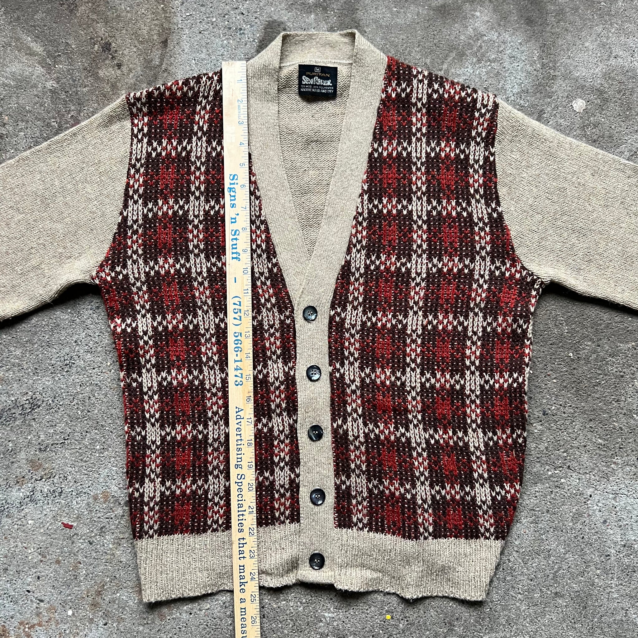 60s Puritan Wool Cardigan Medium