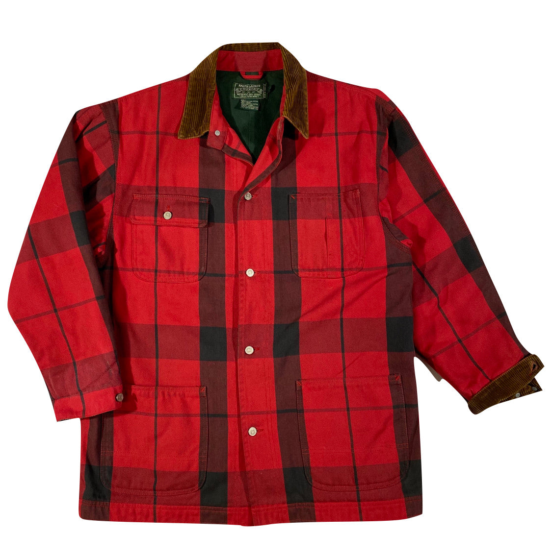 Polo country tartan chore coat Small