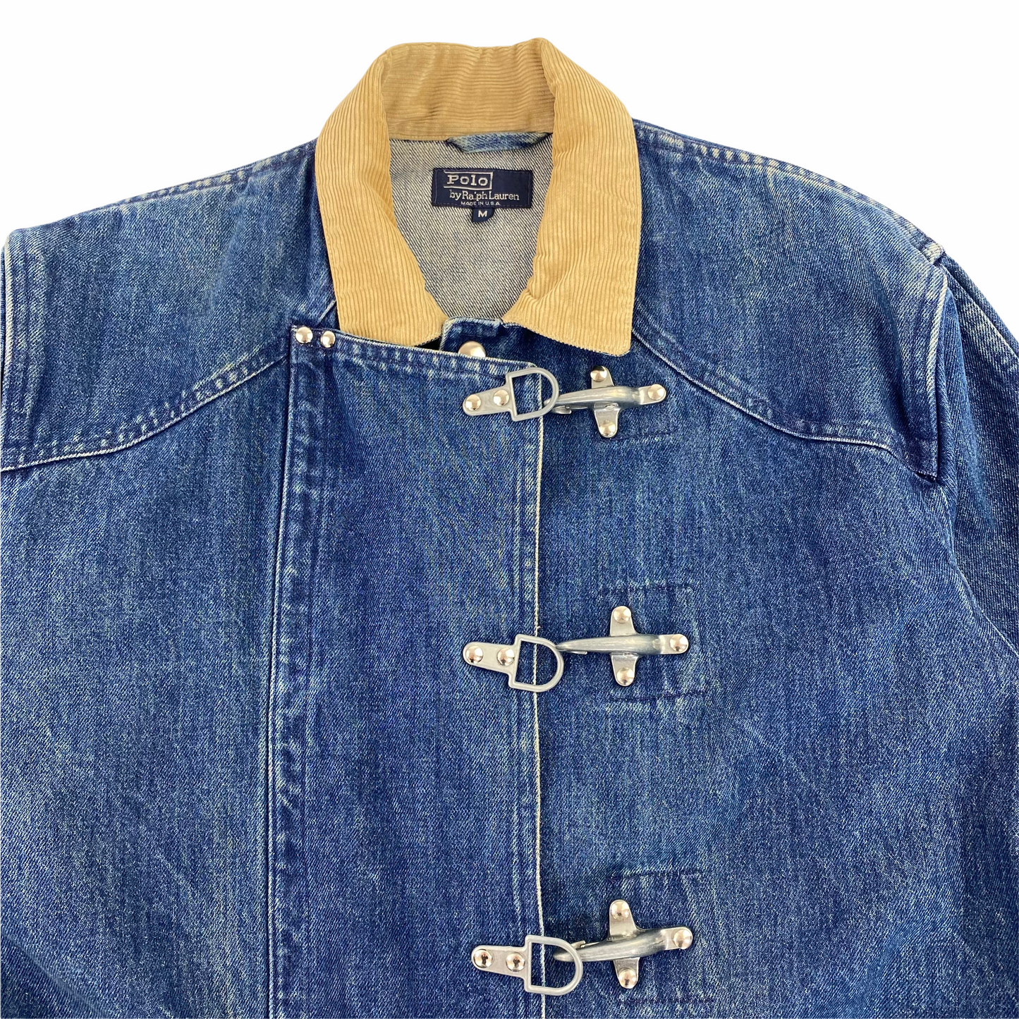 Polo ralph lauren denim toggle clasp jacket medium