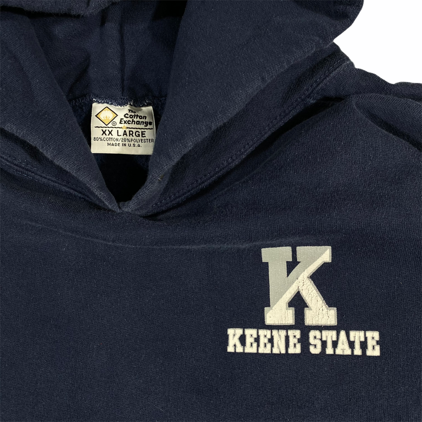 90s KEENE STATE heavyweight hooded sweatshirt. XXL