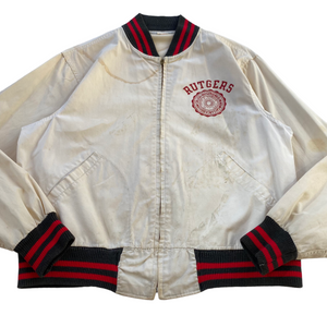 50s Rutgers champion running man jacket medium Vintage Sponsor