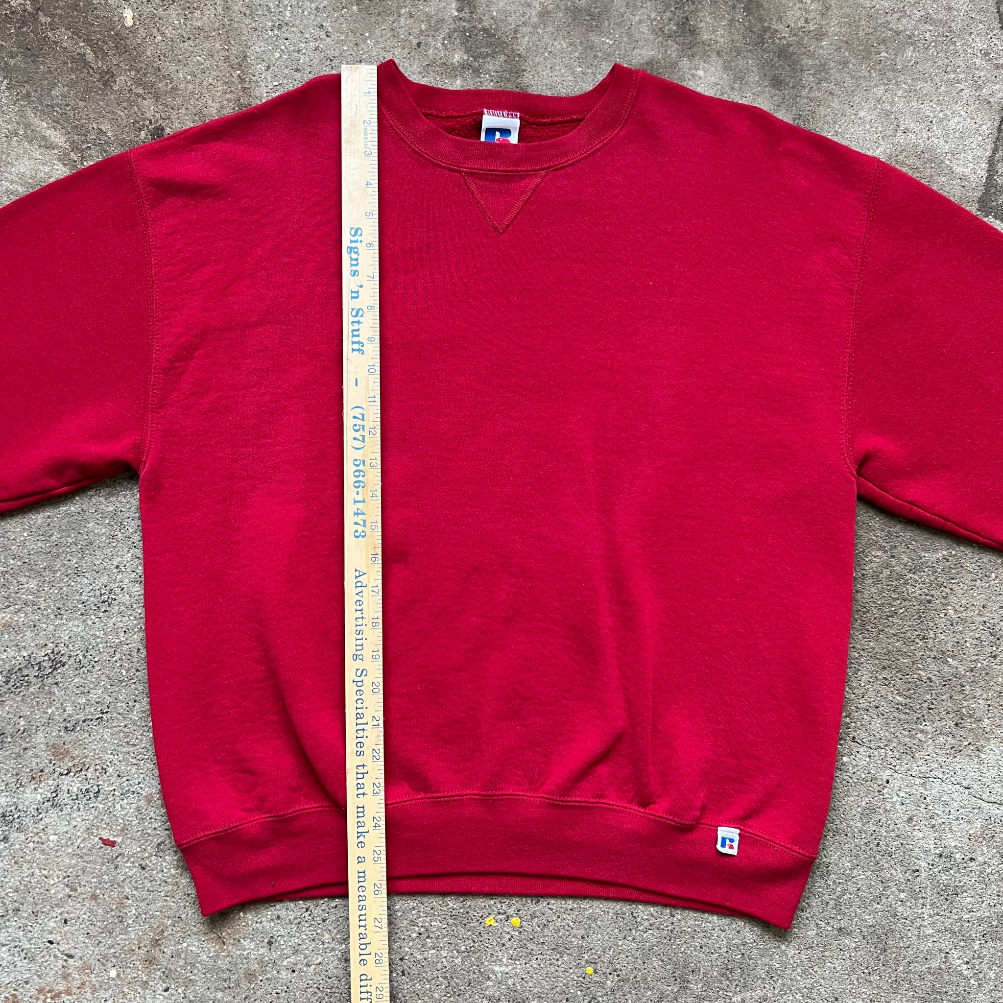 90s/Y2K Russell Red Sweatshirt Large