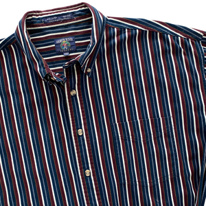 90s Striped button down shirt. XXLTall