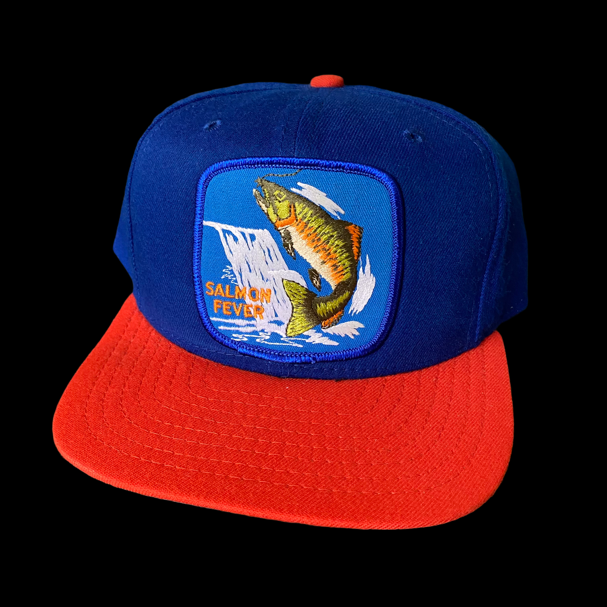 Vintage Patch Snapback Hat Trucker Hat Cap 80s 90s Retro Fishing Fish Big  Jon 