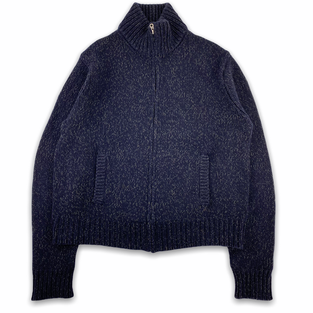 Polo ralph lauren cotton blend zip sweater. large