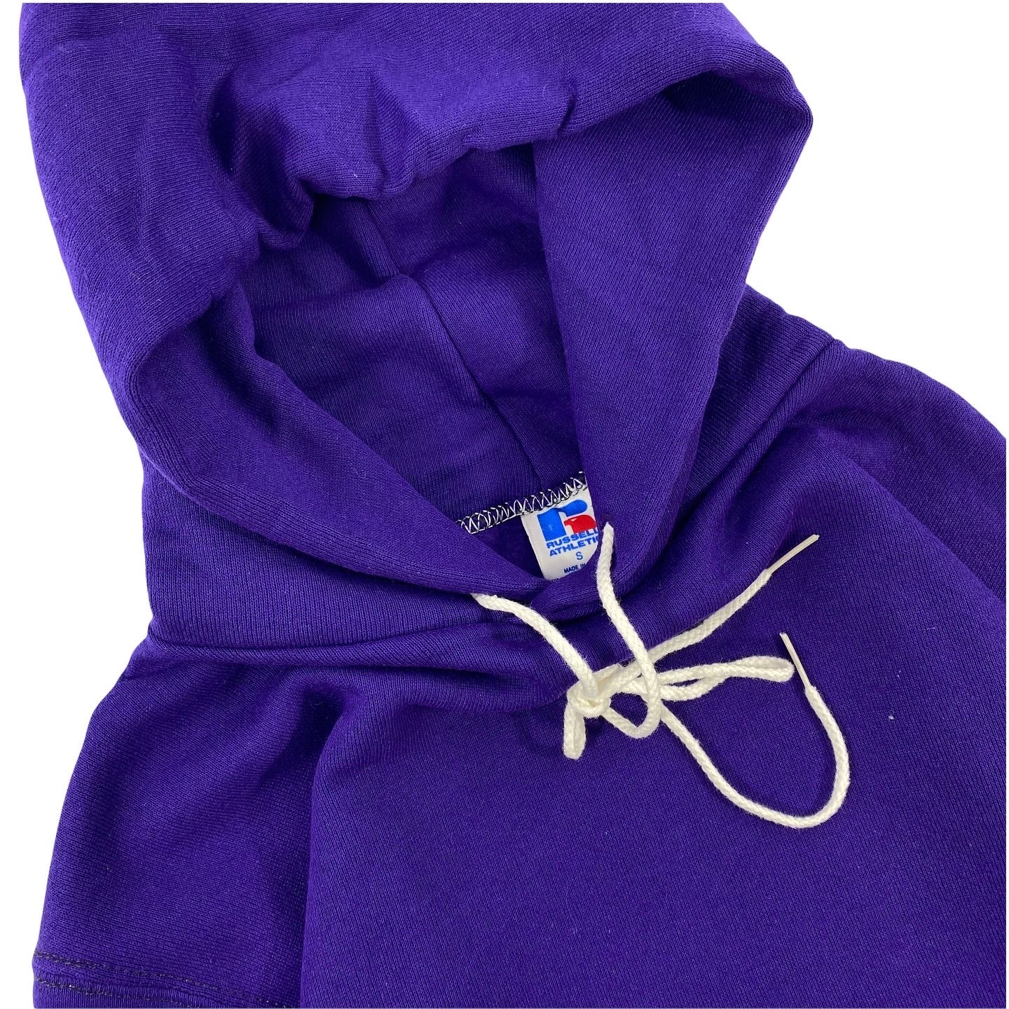 Deadstock 80s Russell Purple Hooded Sweatshirt - Various Sizes