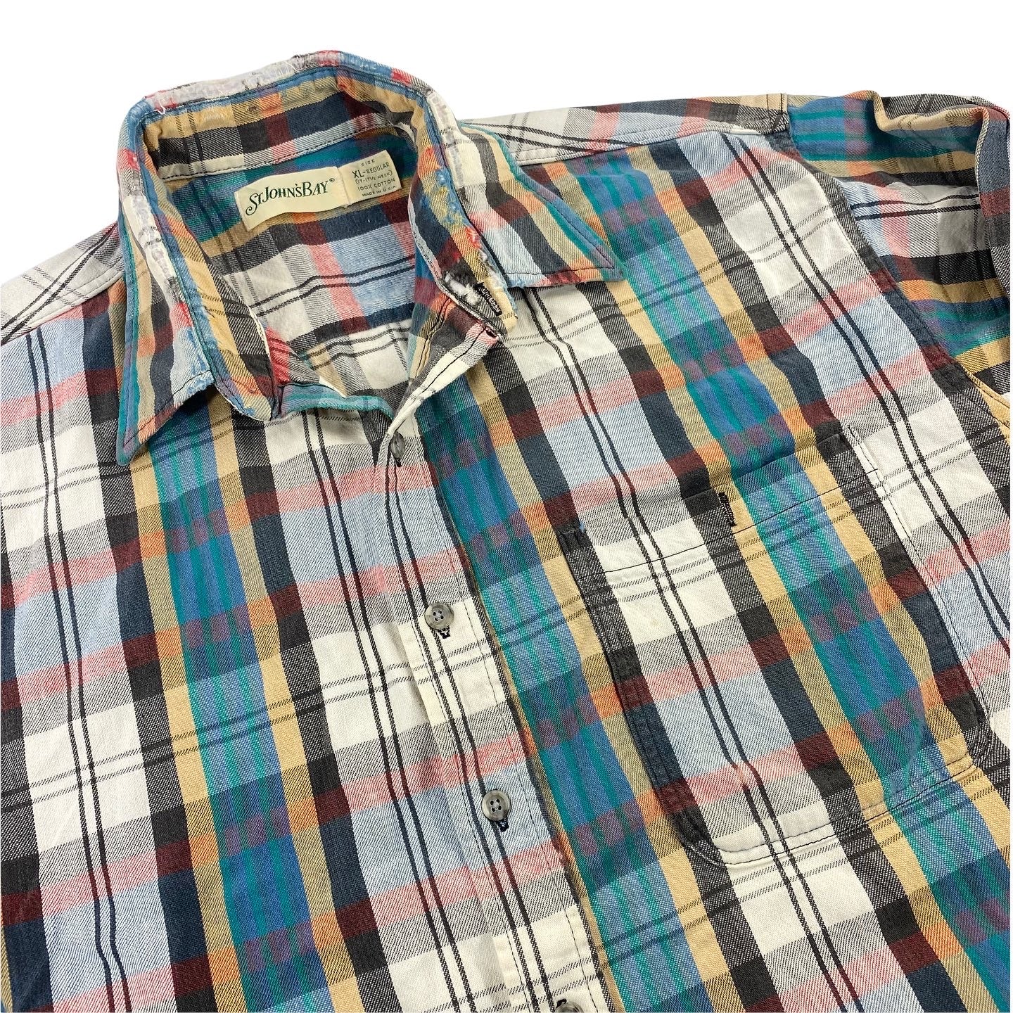 St. john’s bay plaid cotton shirt XL