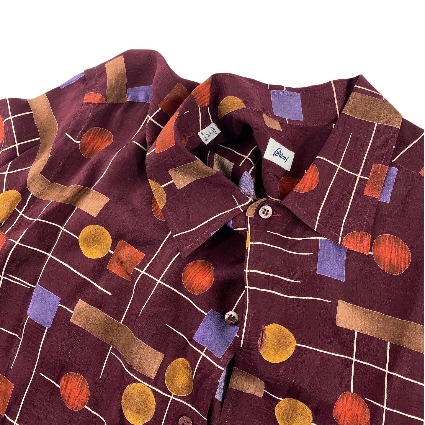 Wise guy style brioni rayon shirt XL