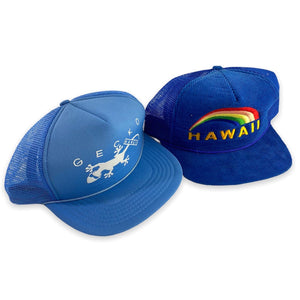 Bright blue Hawaii trucker hat - various styles
