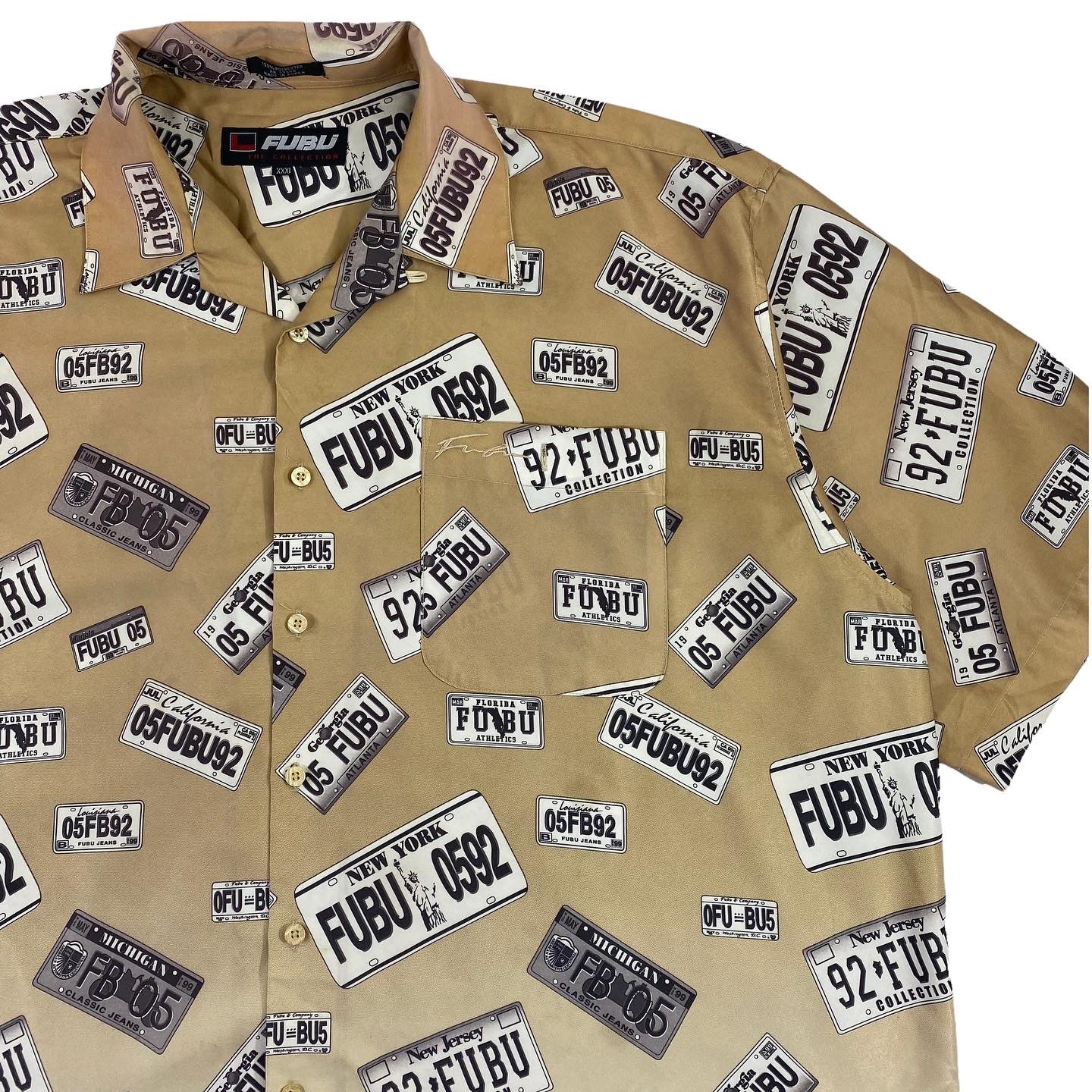 FUBU license plates shirt XXXL