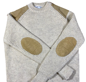 WOOL sweater elbow patches. XL