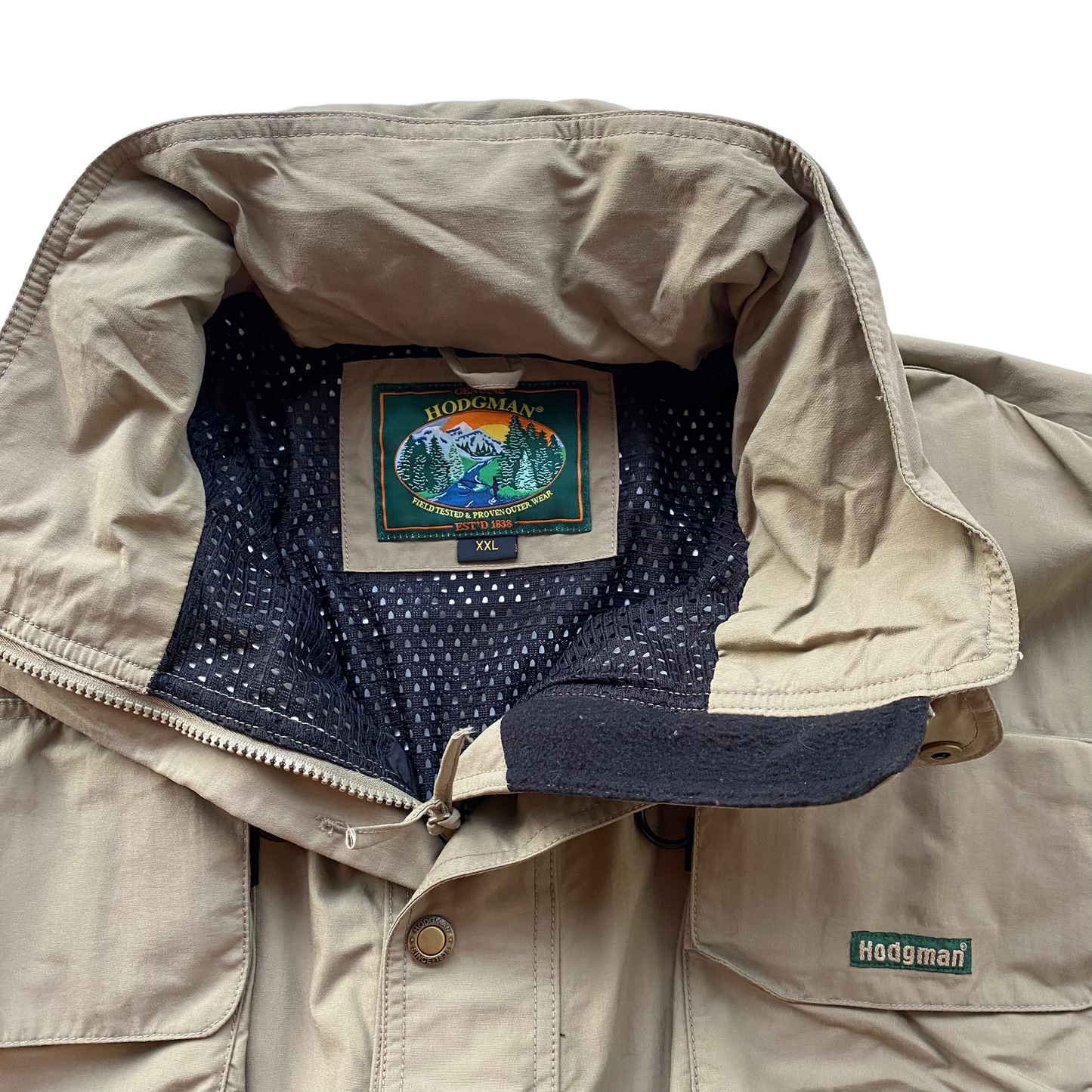 Hodgman fishing jacket. XXL – Vintage Sponsor Hodgman fishing jacket. XXL – Vintage Sponsor