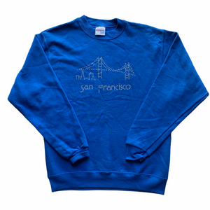 80s San fran rhinestones sweatshirt M/L