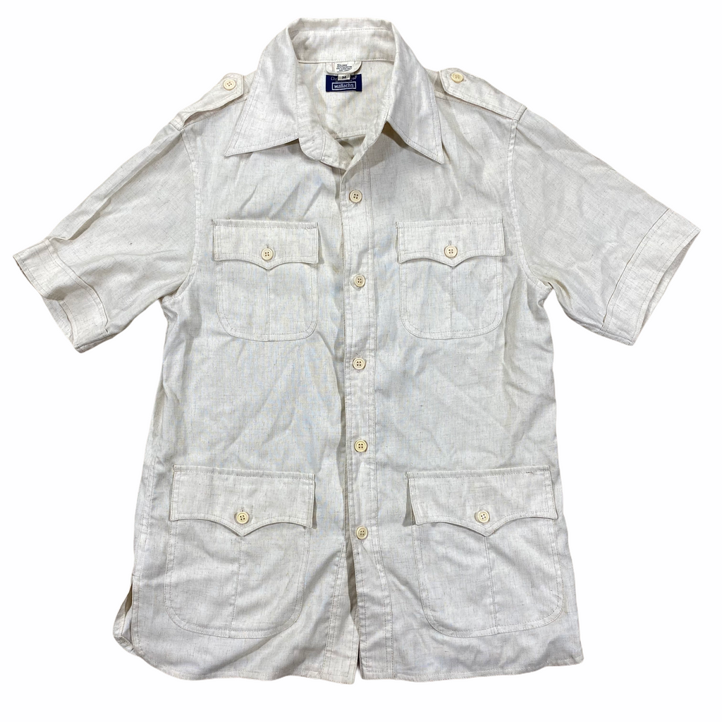 70s Christian D Sorer Sleeve Safari Shirt Medium