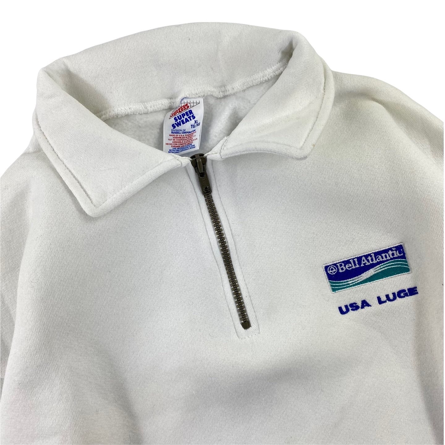 90s Bell Atlantic USA Luge team 1/4 zip sweatshirt. L/XL fit