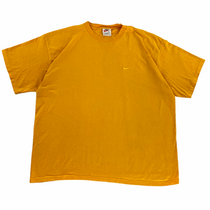 90s Nike tiny check yellow tee. Made in usa🇺🇸 XL