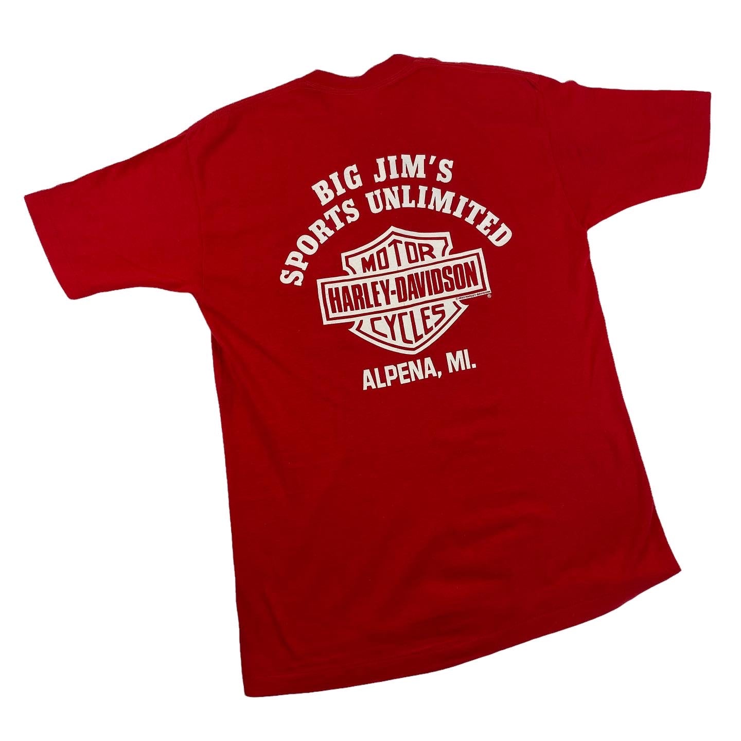 80s Harley pocket tee. big jim’s sports medium