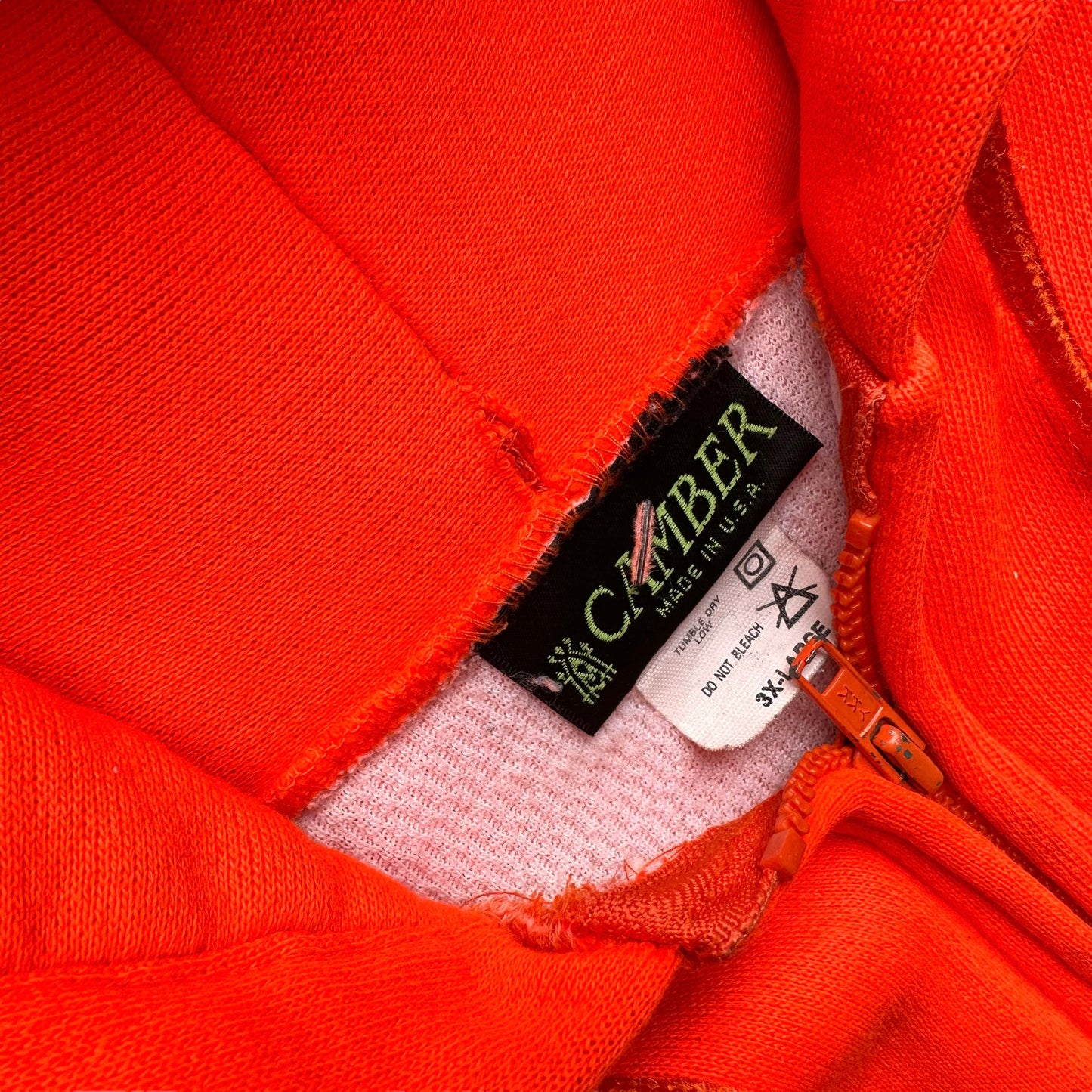 Camber zip hood blaze orange XXl