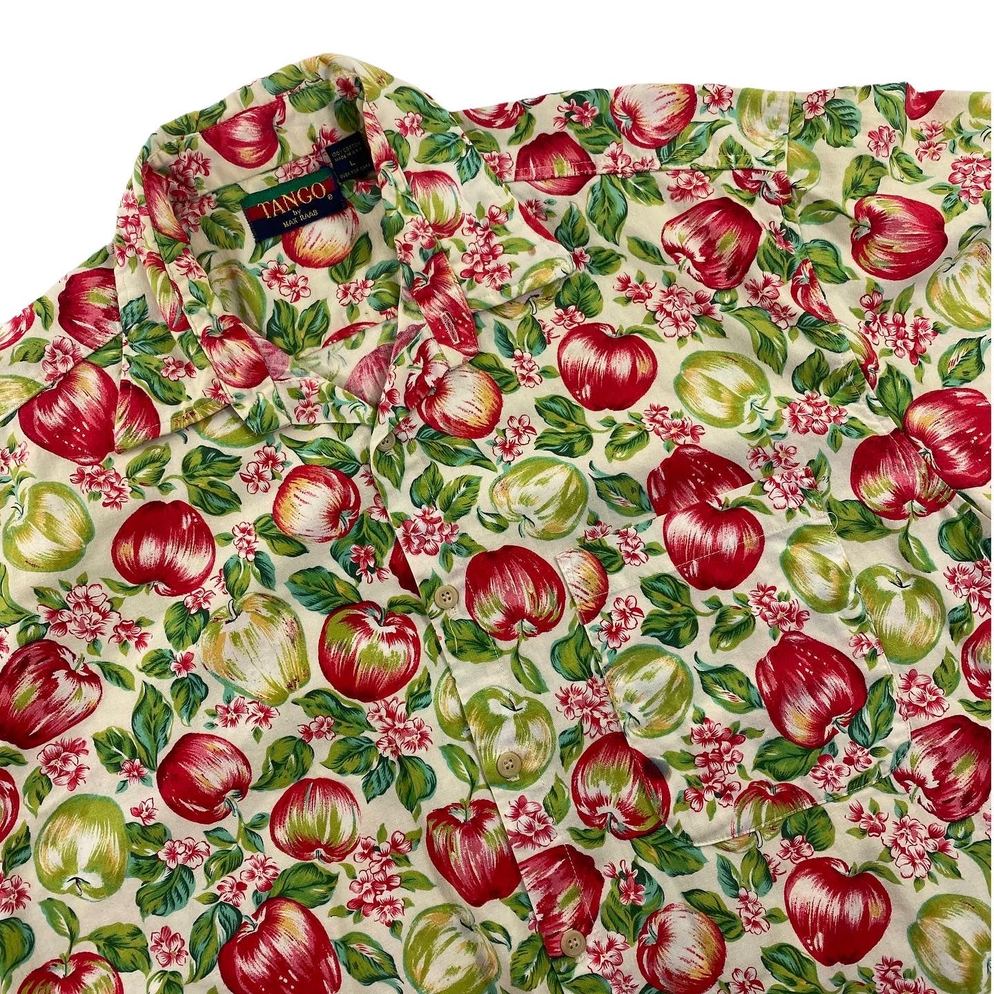 90s Apples camp shirt. L/XL