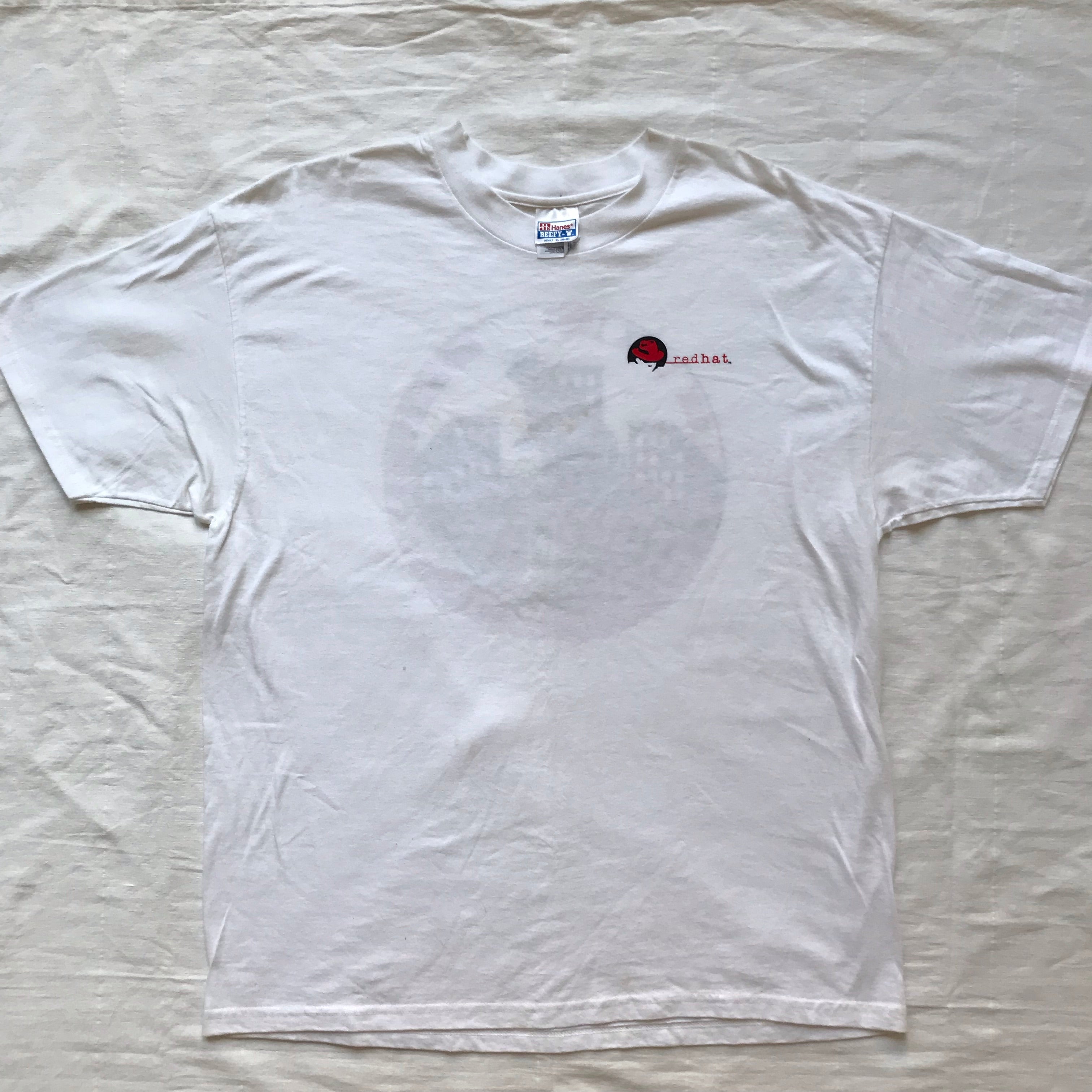 90s Linux red hat tee XL – Vintage Sponsor