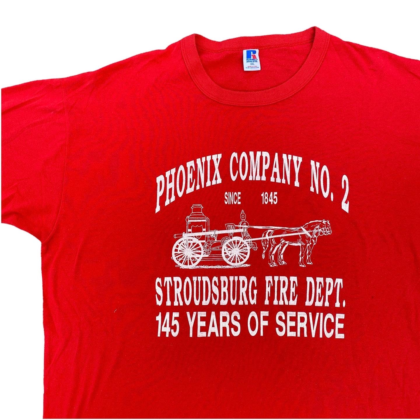 80s stroudsburg fire department tee - XXL
