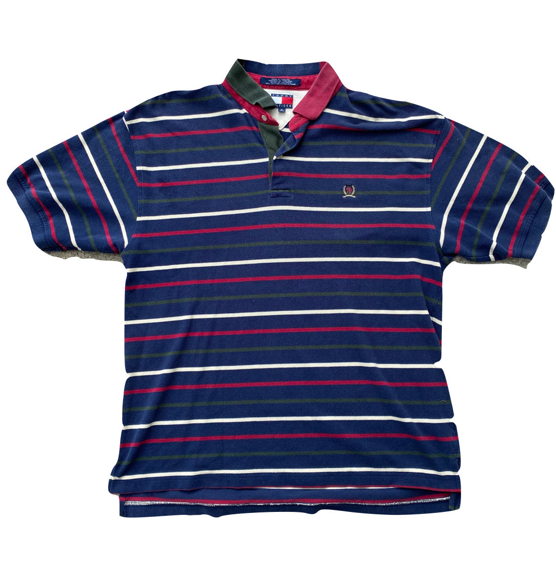 Tommy striped polo. XL