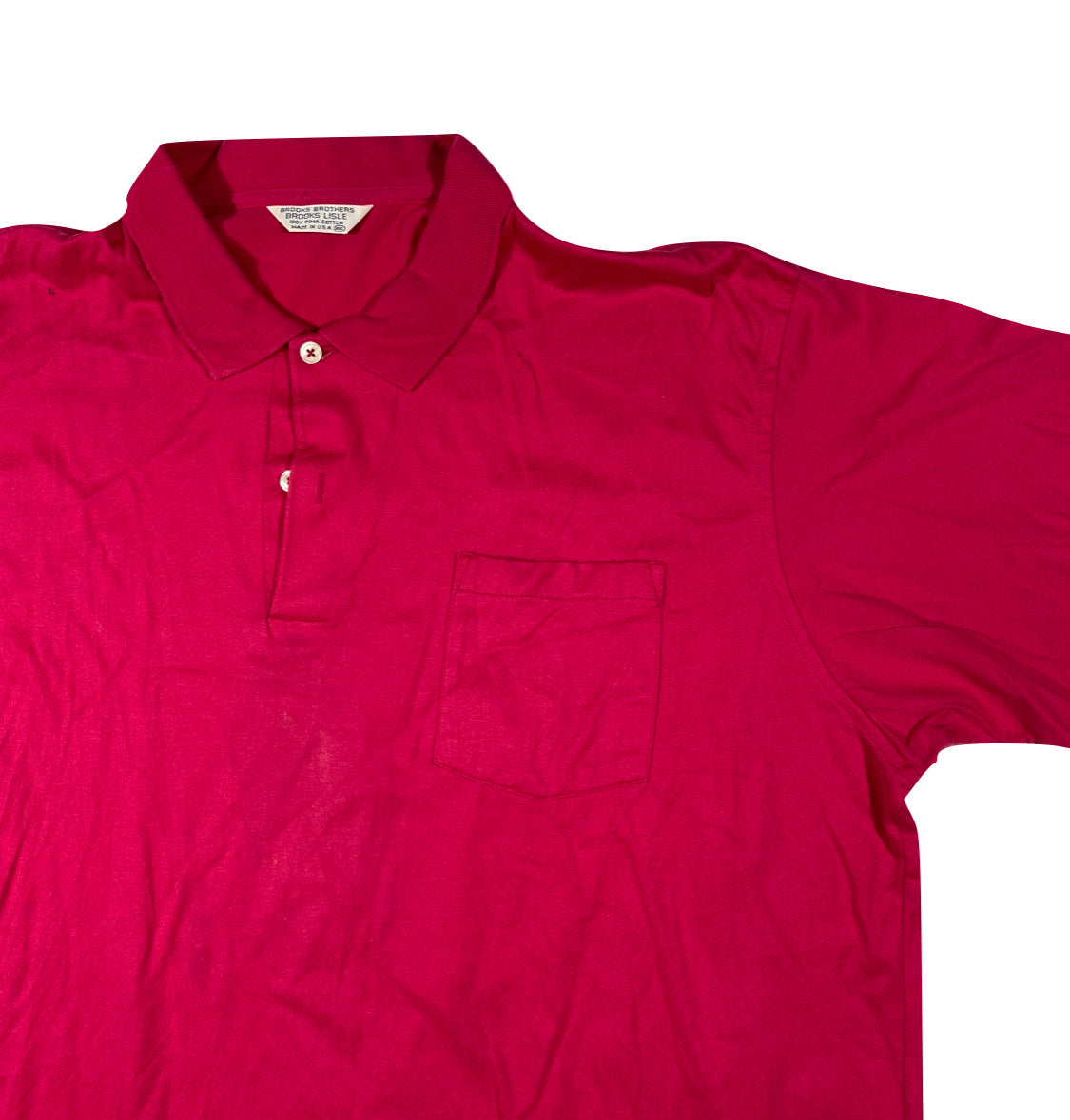 80s Brooks brothers polo. pinkish XXL