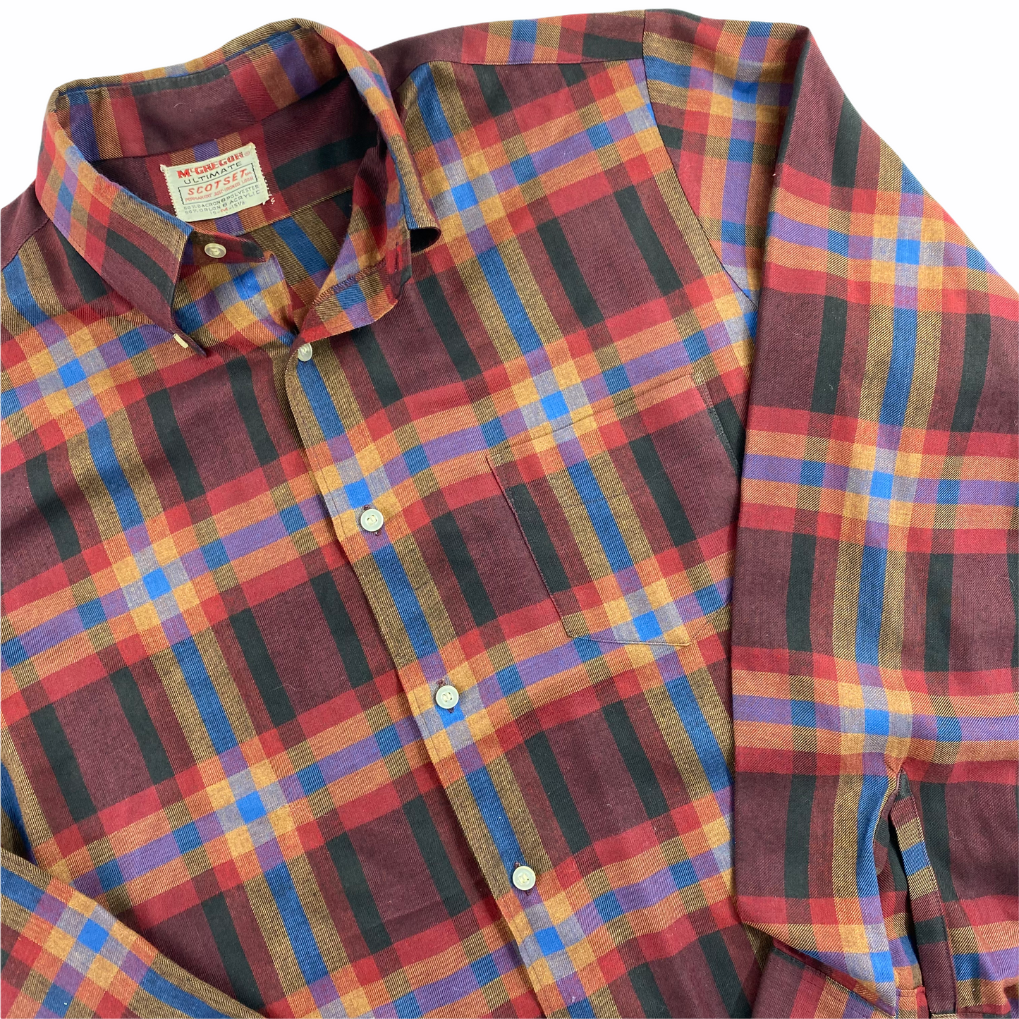 80s Plaid button down. medium