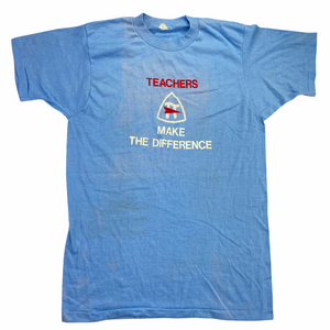 70s Teachers make a difference tee  Small fit