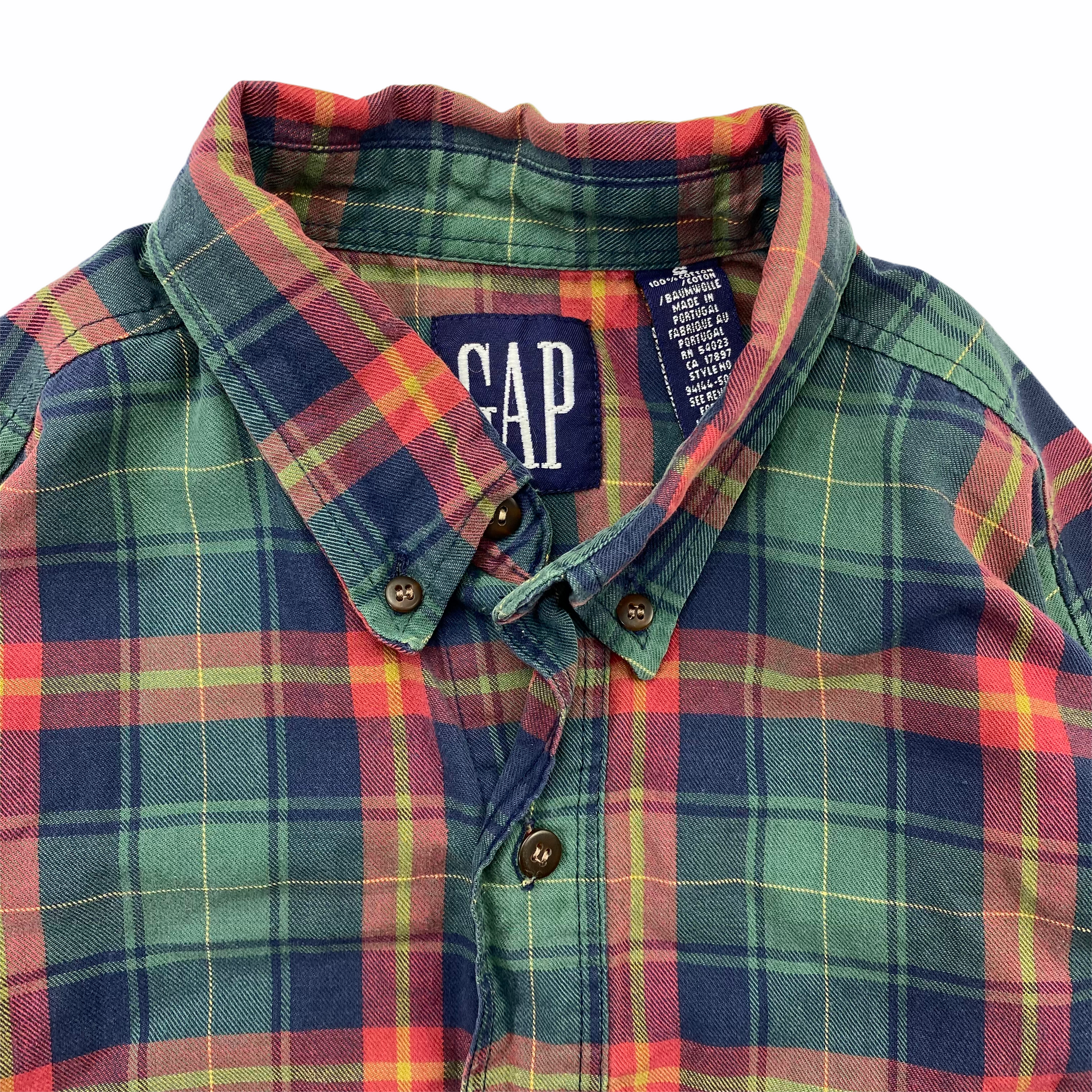 90s Gap button down plaid shirt. Small