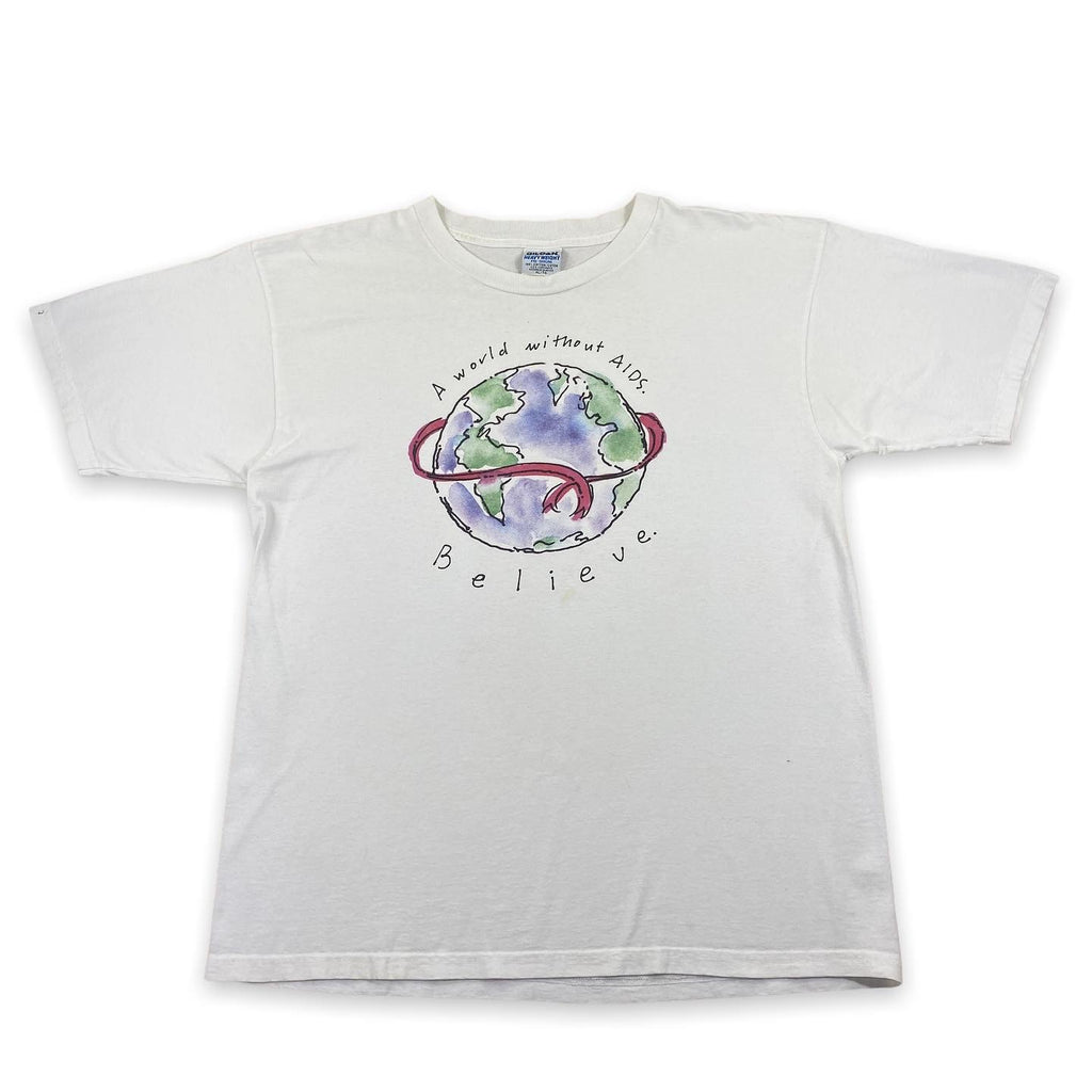 90s A world without Aids tee. XL