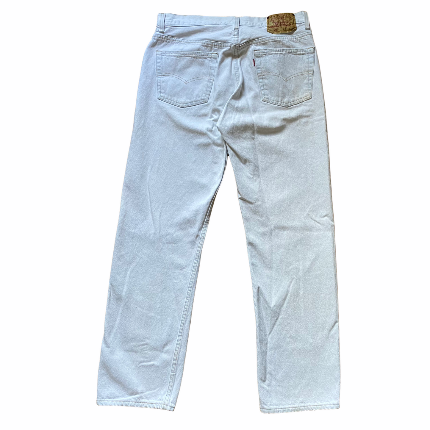 80s Levi's 501 White Denim 34/30