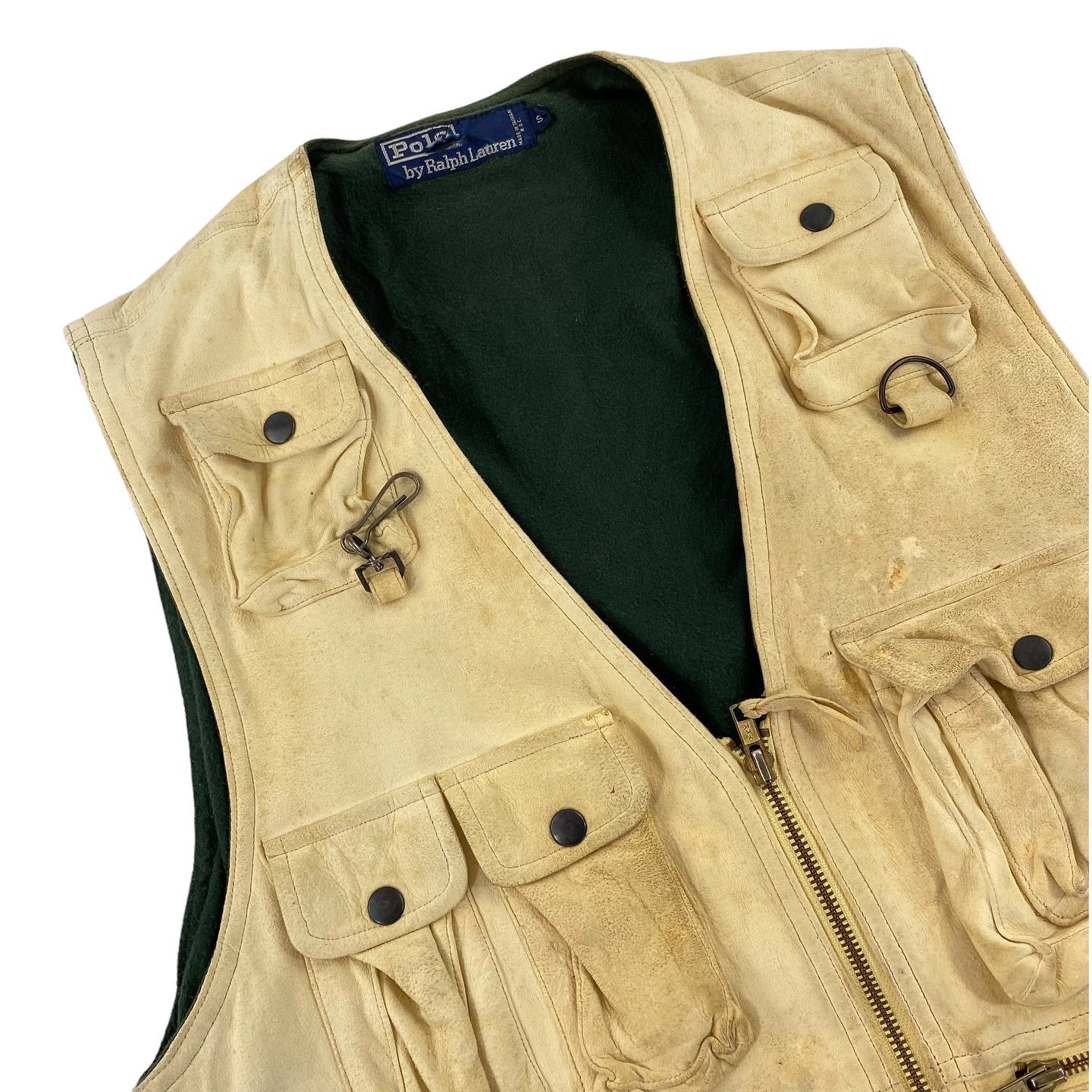 90s Polo ralph lauren suede fishing vest. Small – Vintage Sponsor