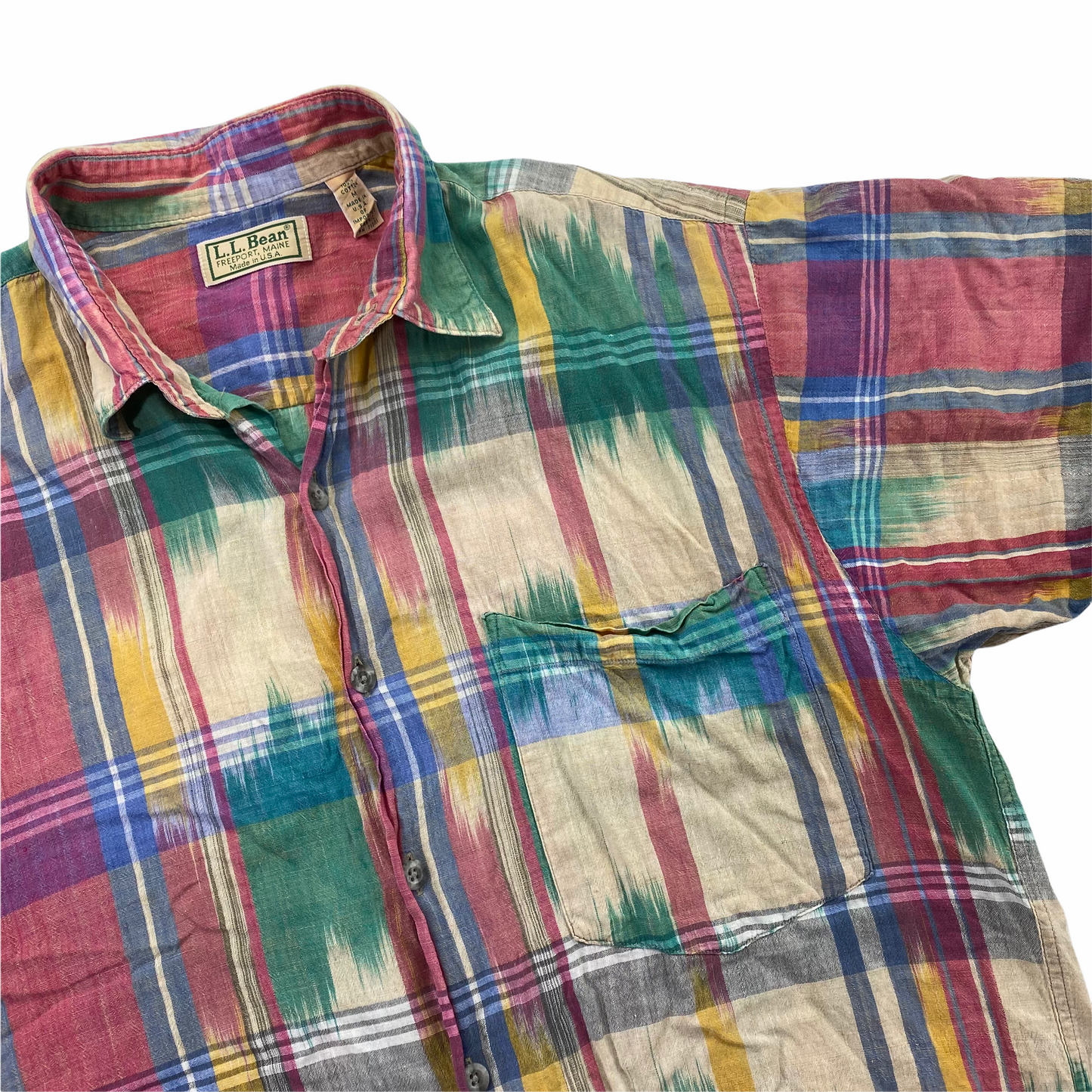 LL Bean Madras Shirt Medium