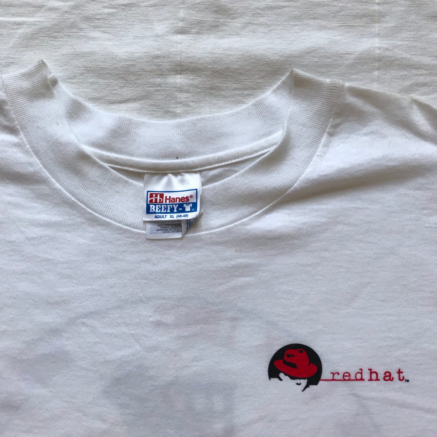 90s Linux red hat tee XL