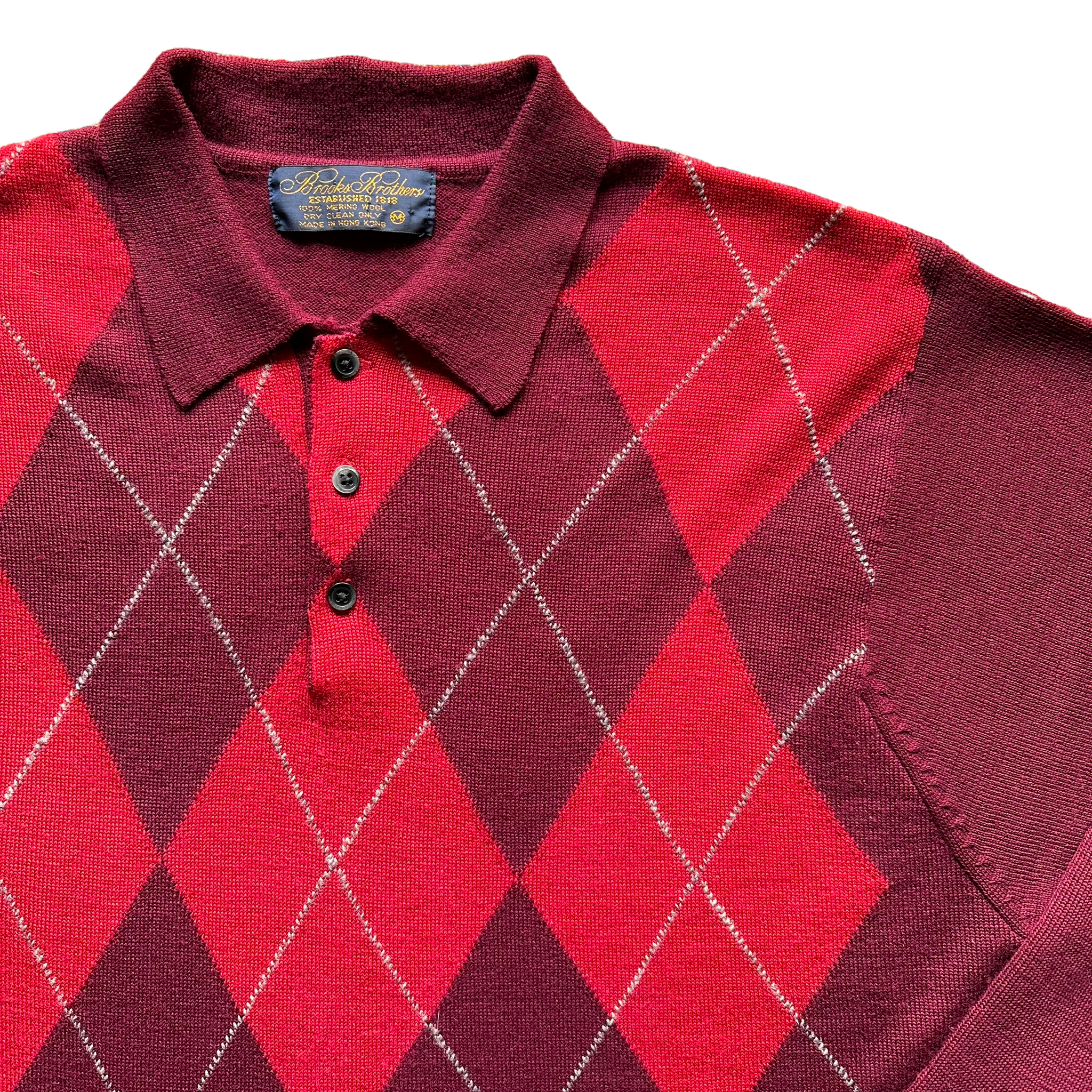 90s Brooks brothers argyle wool shirt medium