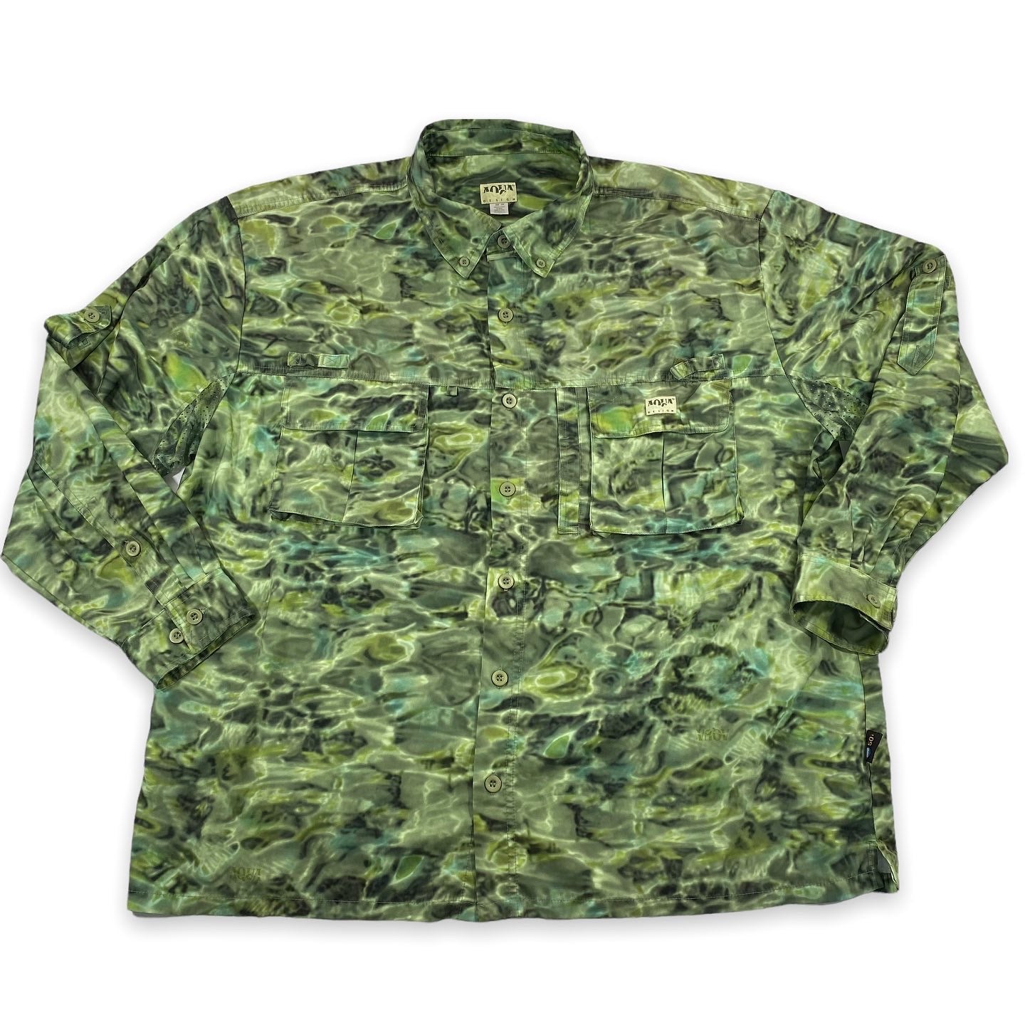 Water camo fishing shirt. XXL